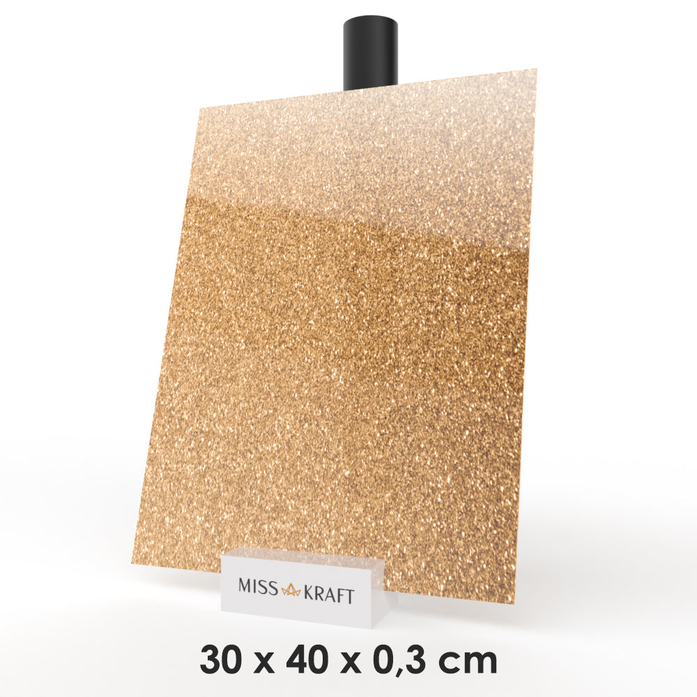 Plaque acrylique MissKraft - Glitter Or Clair