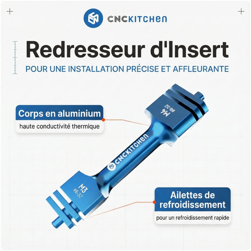 CNC Kitchen - Outil d’Insertion pour Inserts Filetés (Insert straightener) - M5/M6