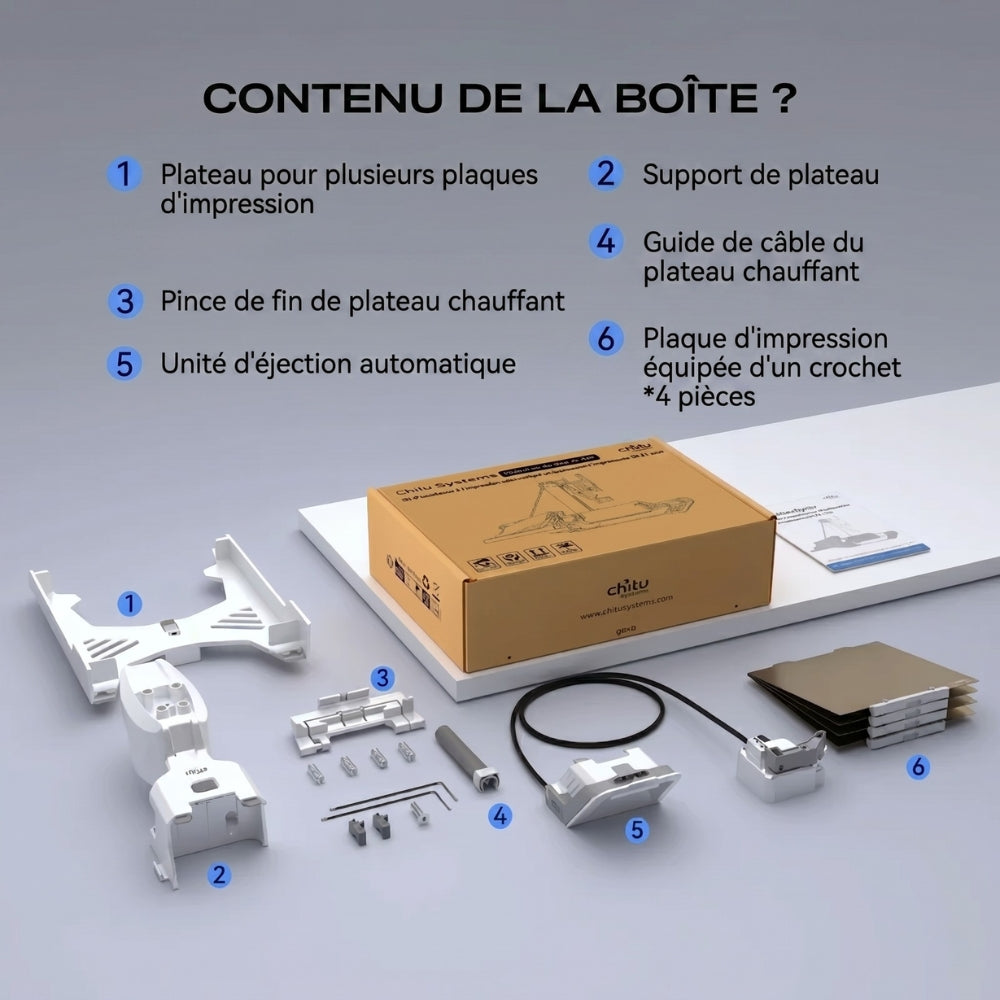 Pack Chitu Systems - PlateCycler C1M avec 4 Plateaux PEI Texturés Supplémentaires