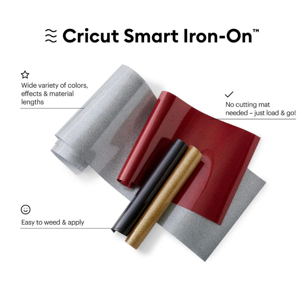 Cricut - Smart Iron-On - Vinyle Thermocollant - Or pailleté - 33 x 90 cm