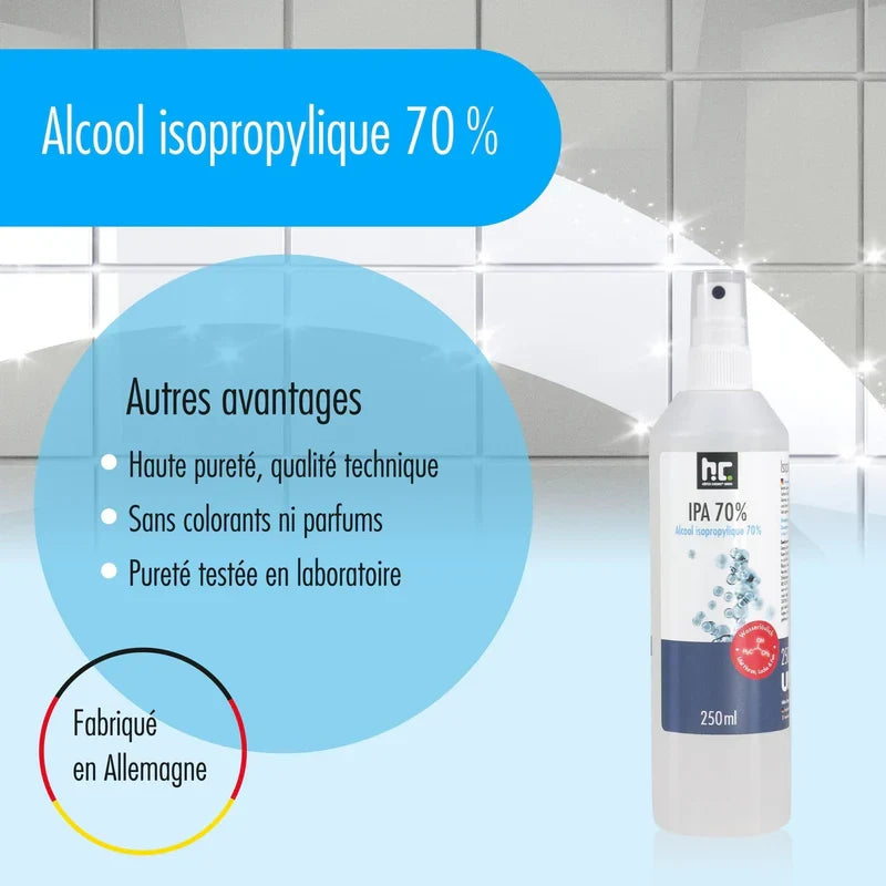 Improve3D - Alcool Isopropylique (IPA) 70% - Spray 250 ml