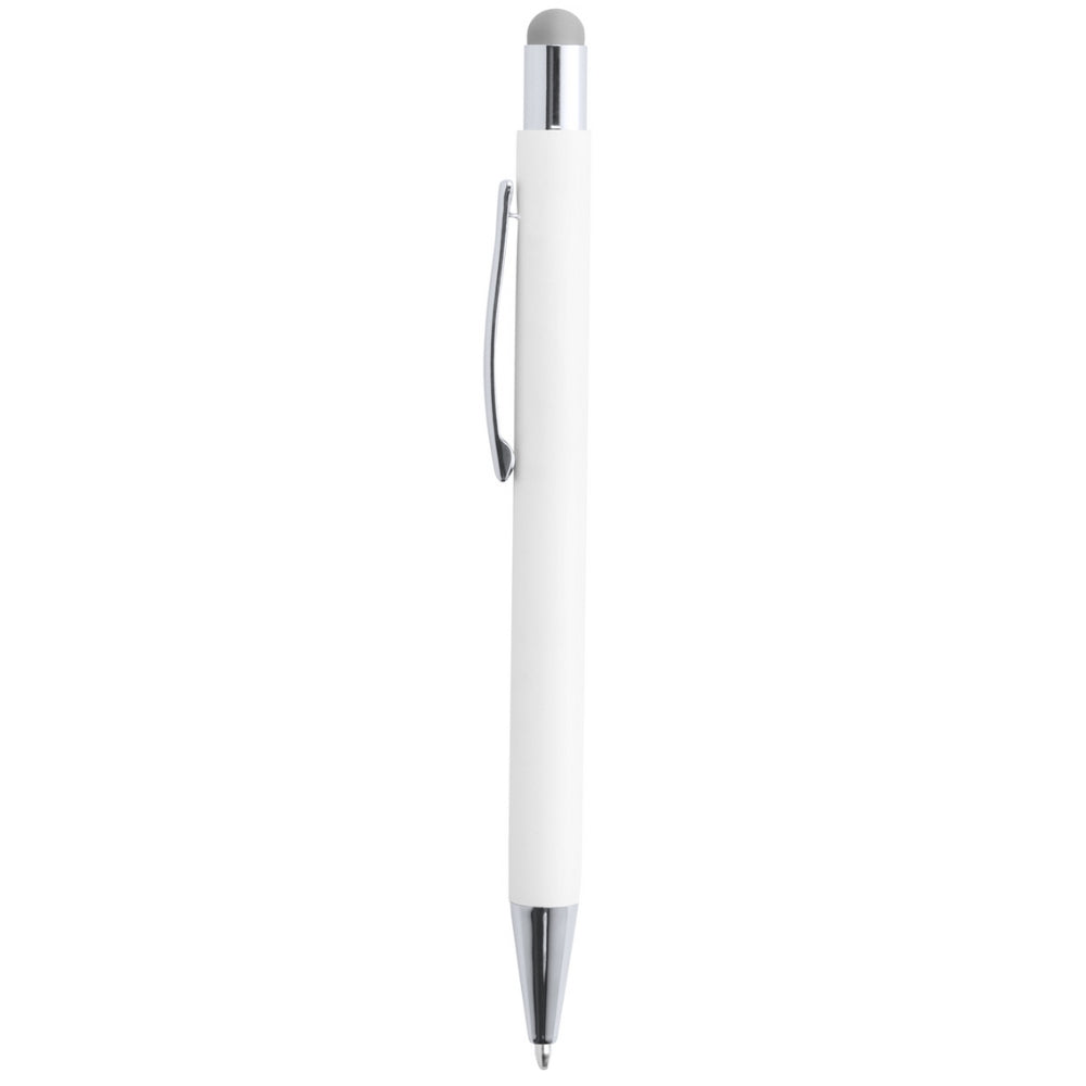 MissKraft - 5 Stylos à bille à graver Wirly Blanc embout Argenté
