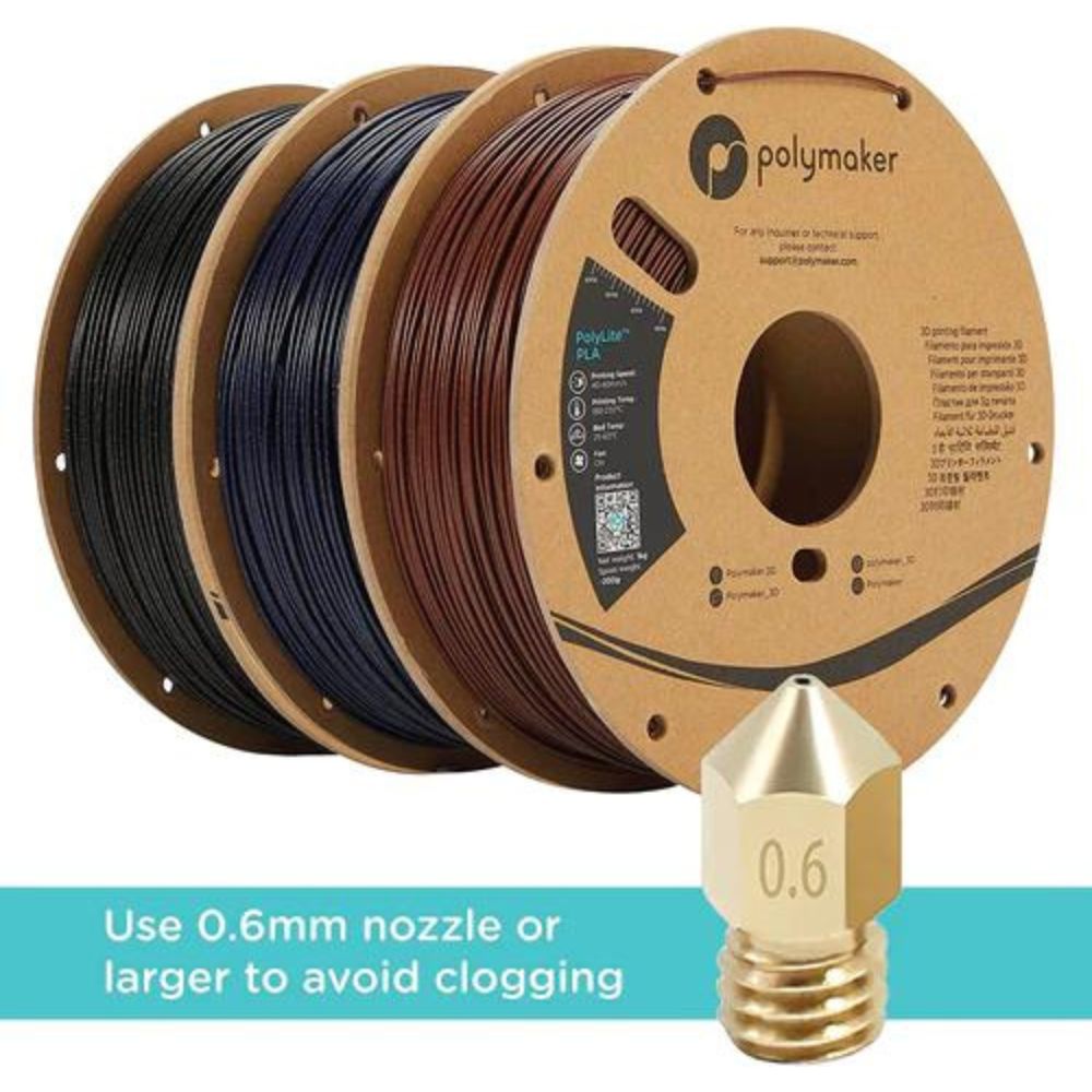 Polymaker - PolyLite Galaxy PLA - Rouge foncé (dark red) - 1,75 mm - 1 kg