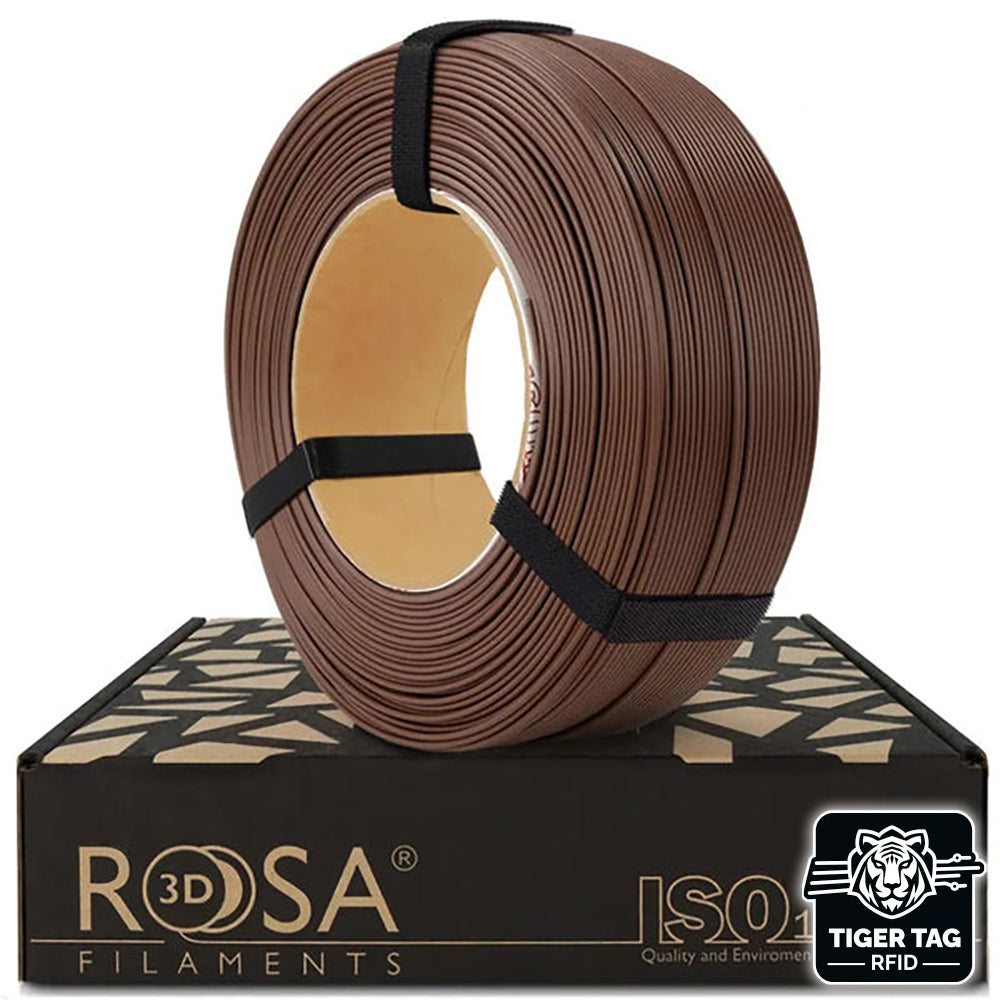 Rosa3D - PLA Starter - Chocolat (Chocolate Brown) - 1,75 mm - 1 kg Refill avec RFID TigerTag