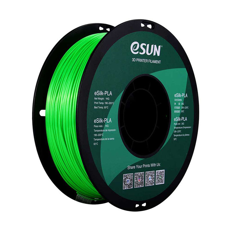 Bobine eSun de eSilk Green - 1 kg - Spool plastique