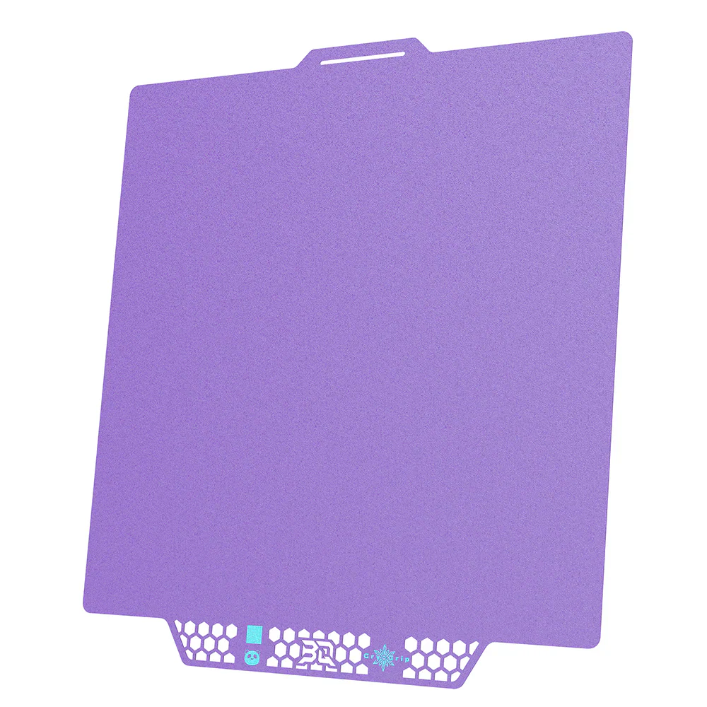 BIQU - Plateau CryoGrip Pro - Bambu Lab X1/X2/P1/P2/A1 - Violet glacé fin - (Glacier Fine Textures)
