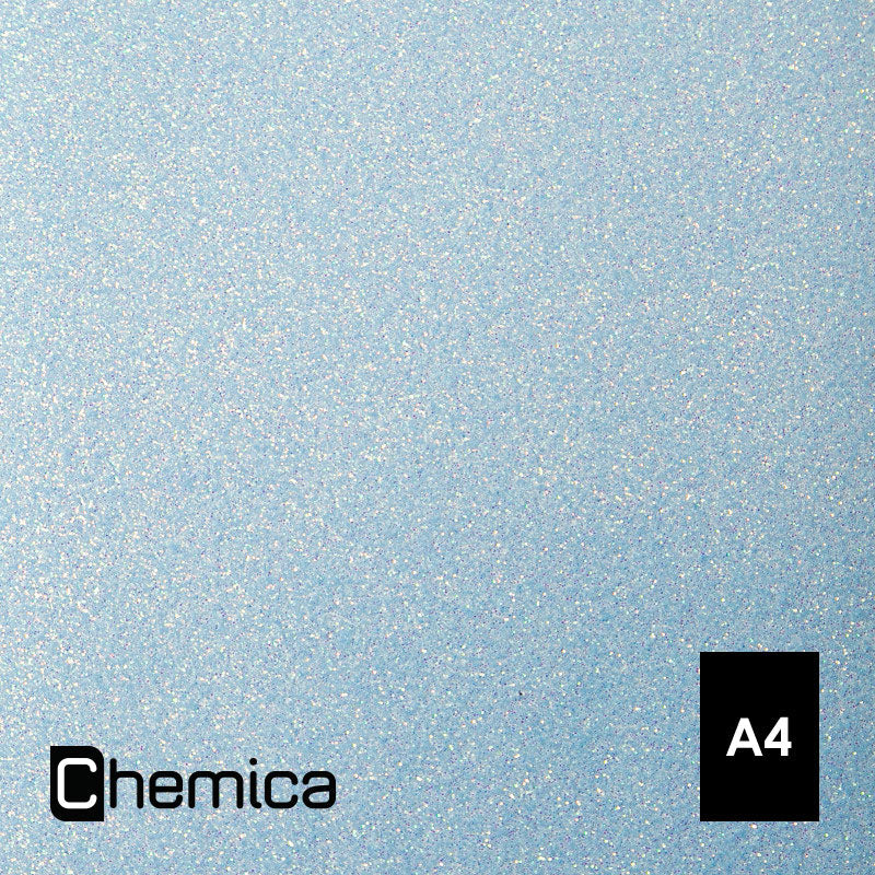 Chemica - Bling Bling Star - Bleu Clair Néon (Neon Light Blue) - Feuille 30 x 20 cm