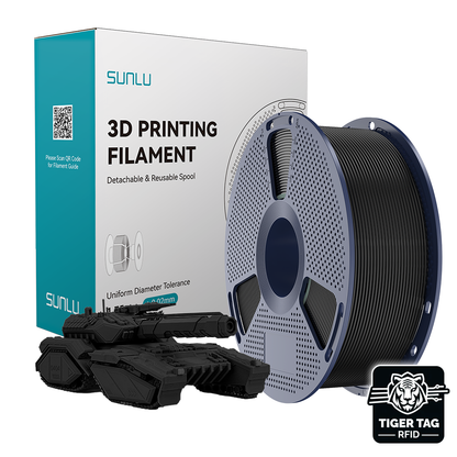 Sunlu - PLA - Noir (Black) - 1,75 mm - 1 kg avec RFID TigerTag