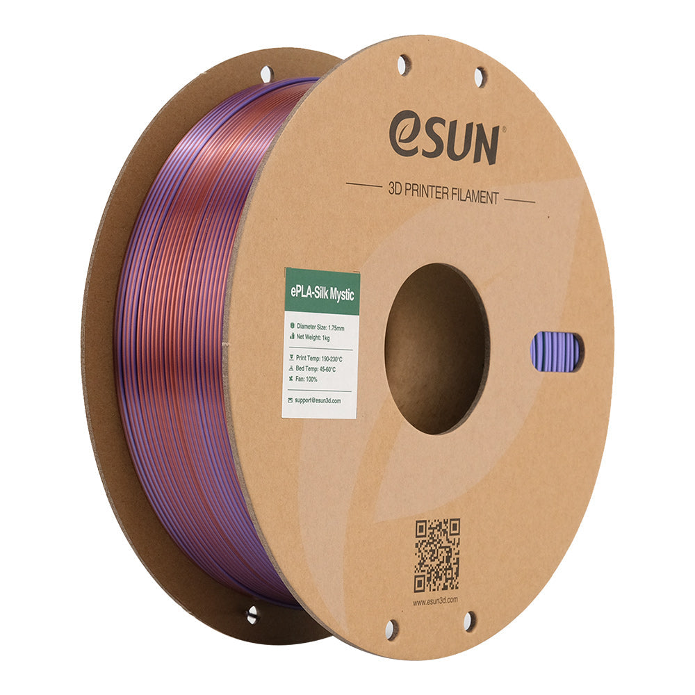 Bobine eSun de eSilk-PLA Mystic Copper Purple Green - 1 kg - Spool carton