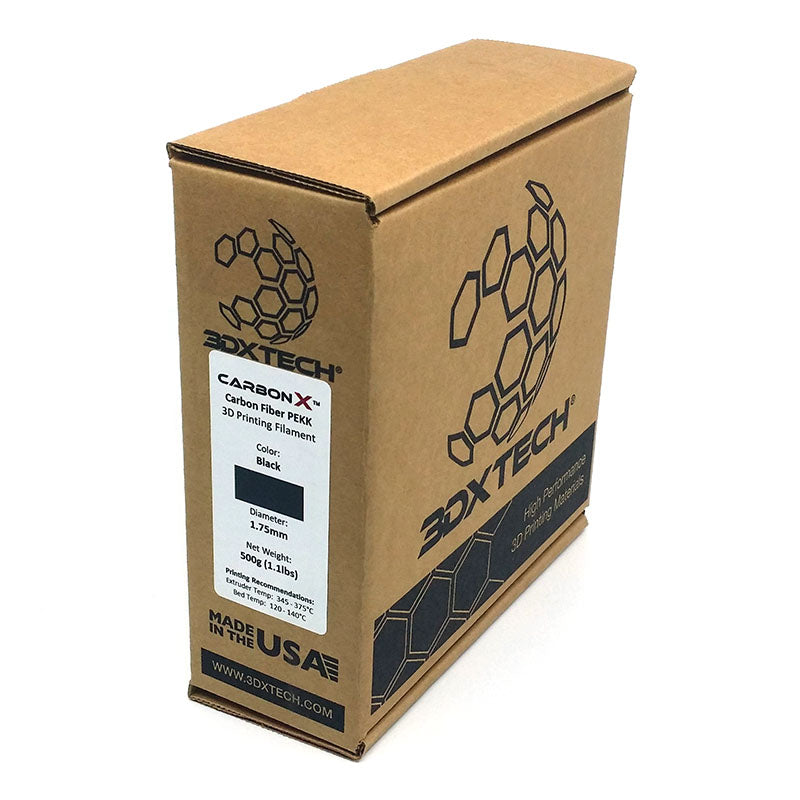 3DXTech - CarbonX CF PEKK-A - Noir (Black) - 1.75 mm - 500 g, Filament, 3DXTECH