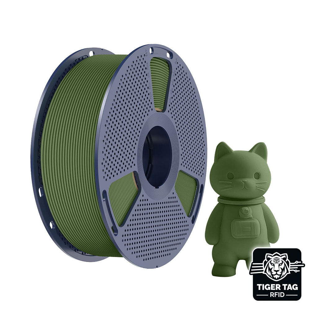 Sunlu - PLA Matte - Vert Olive (Olive Green) - 1,75 mm - 1 kg avec RFID TigerTag