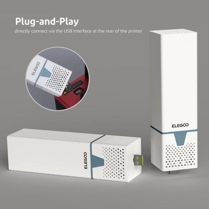 Elegoo - Kit de 2 mini filtres purificateurs d'air avec port USB