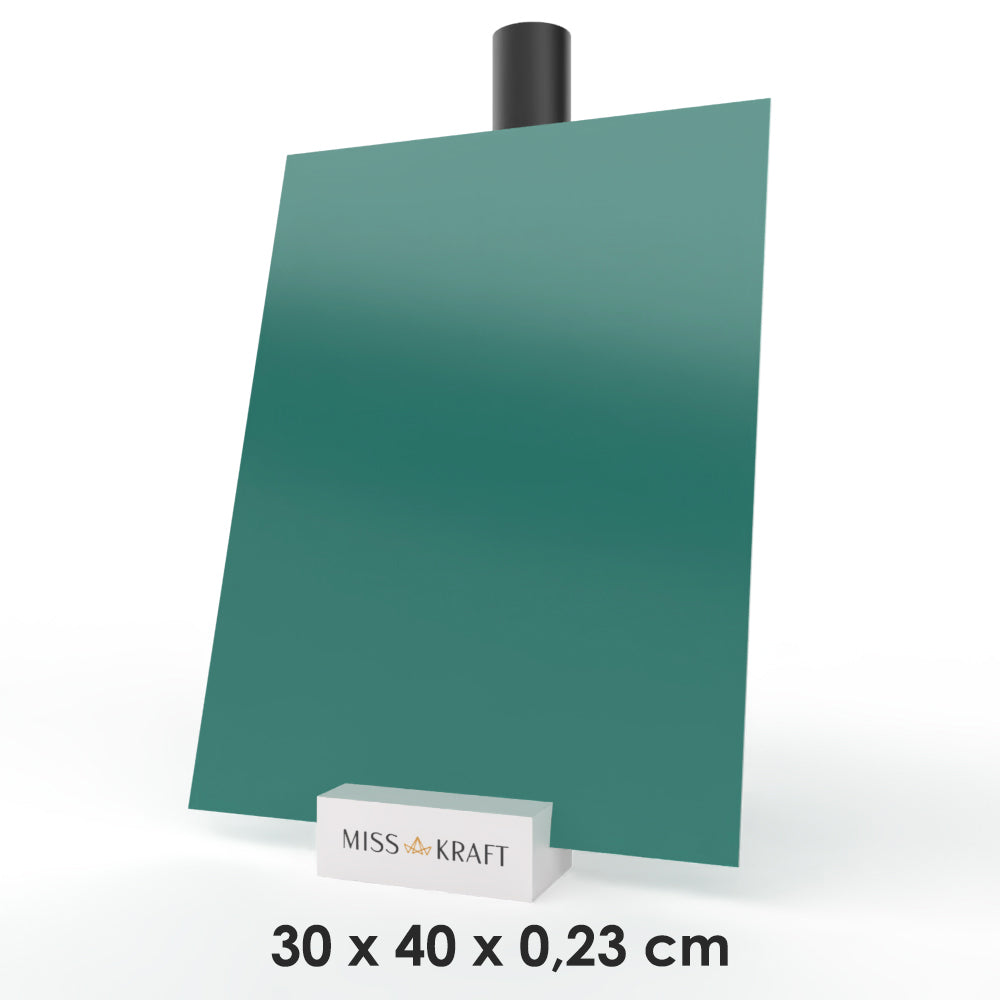 MissKraft - Plexiglass PMMA Acrylique - Vert Canard - 30 x 40 cm - Ép. 2,3 mm