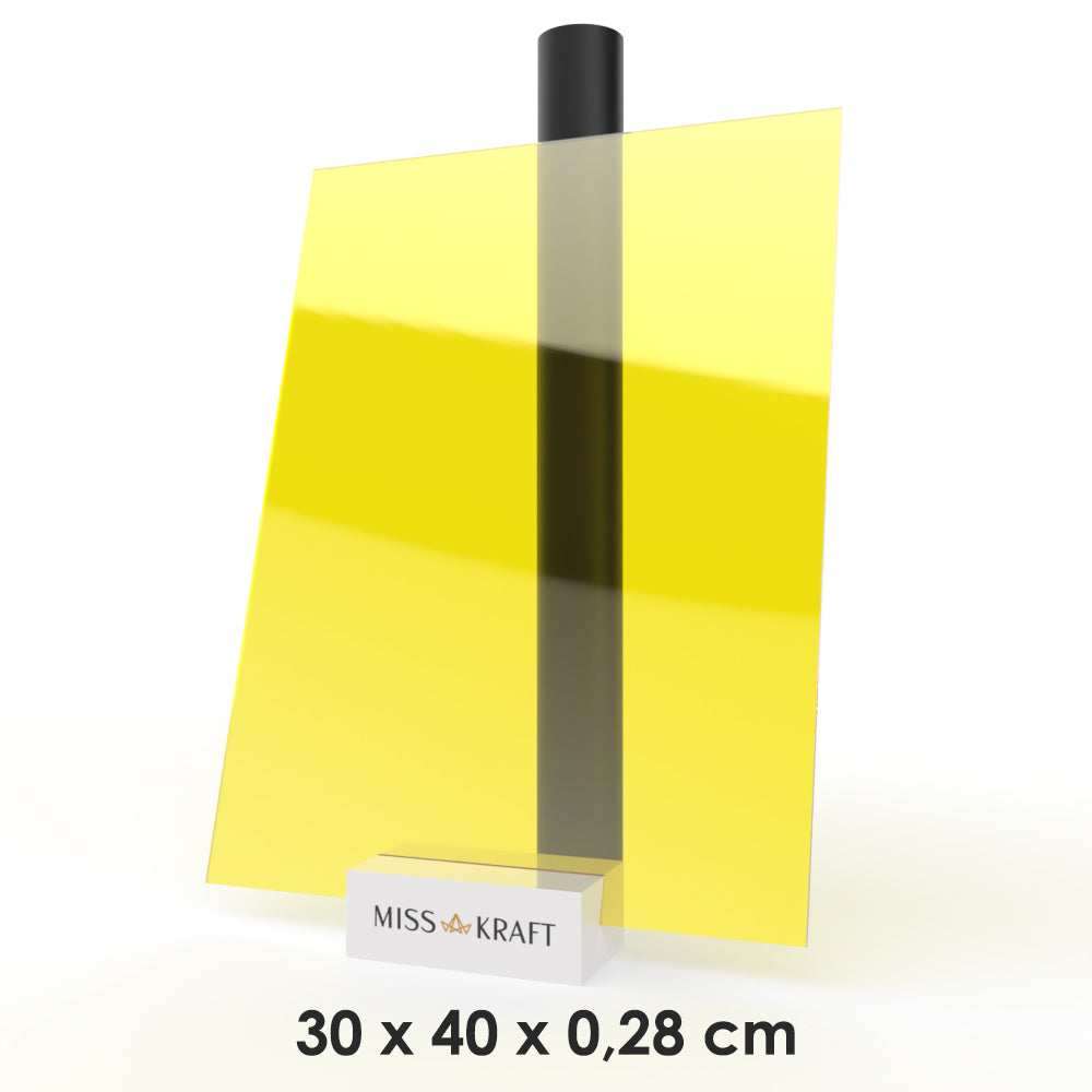 Plaque acrylique MissKraft - Transparent Jaune