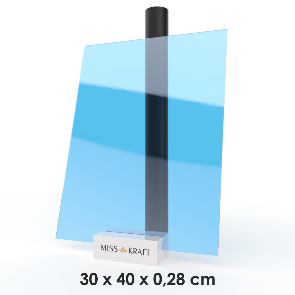 Plaque acrylique MissKraft - Transparent Bleu