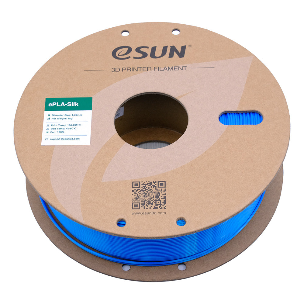 Bobine eSun de eSilk PLA Blue - 1 kg - Spool couchée