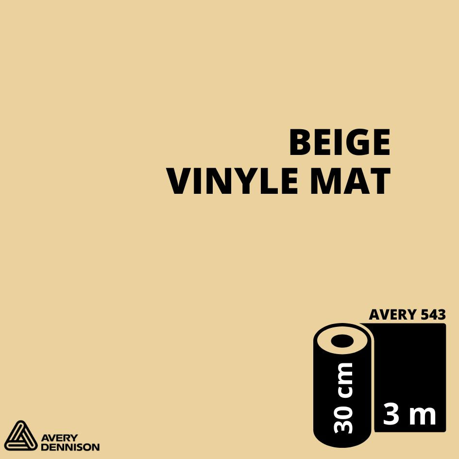 AVERY 500 - Vinyle Adhésif - Beige Mat - 30 cm x 3 m