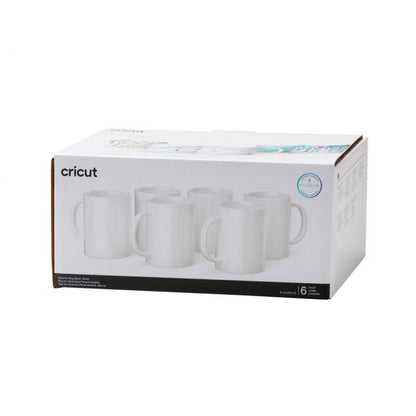 Cricut - Mug en céramique - blanc - 15 oz / 425 ml (lot 6 Mugs)