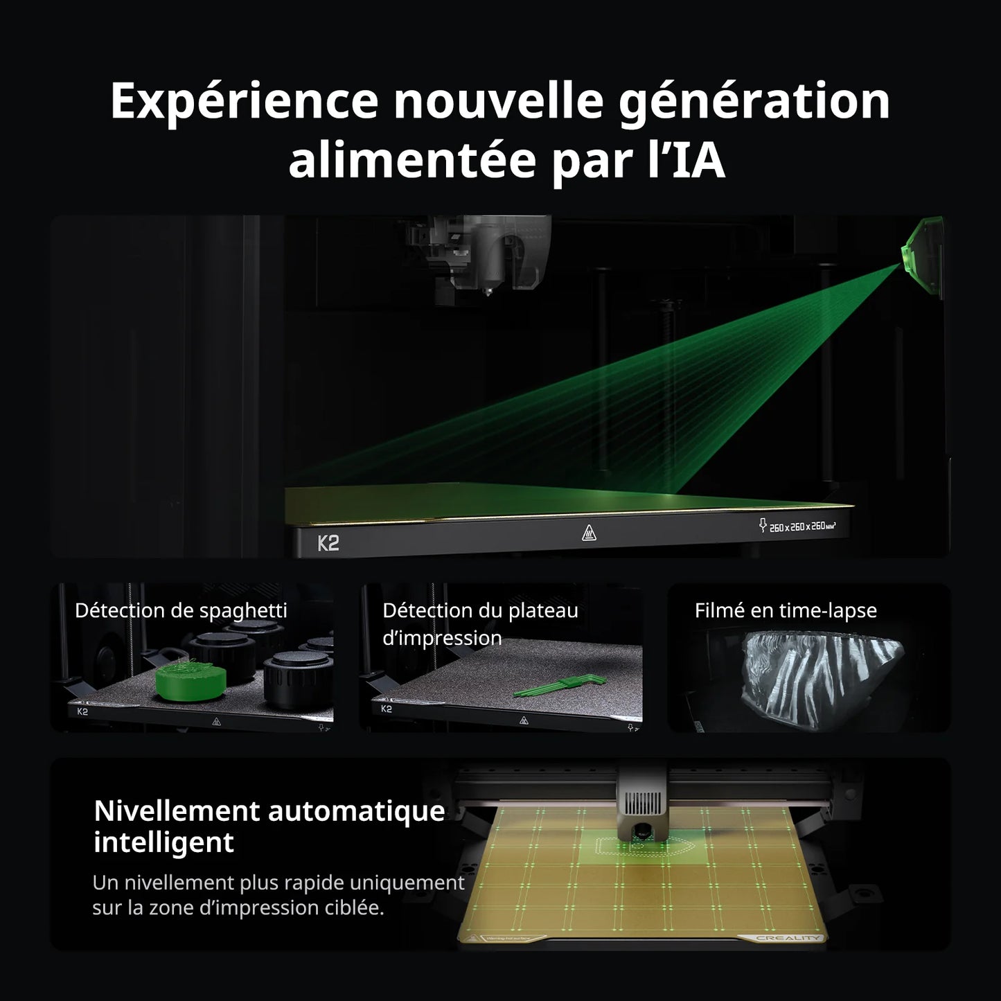 Creality - K2 Combo avec CFS - Imprimante 3D FDM Multi-Couleurs