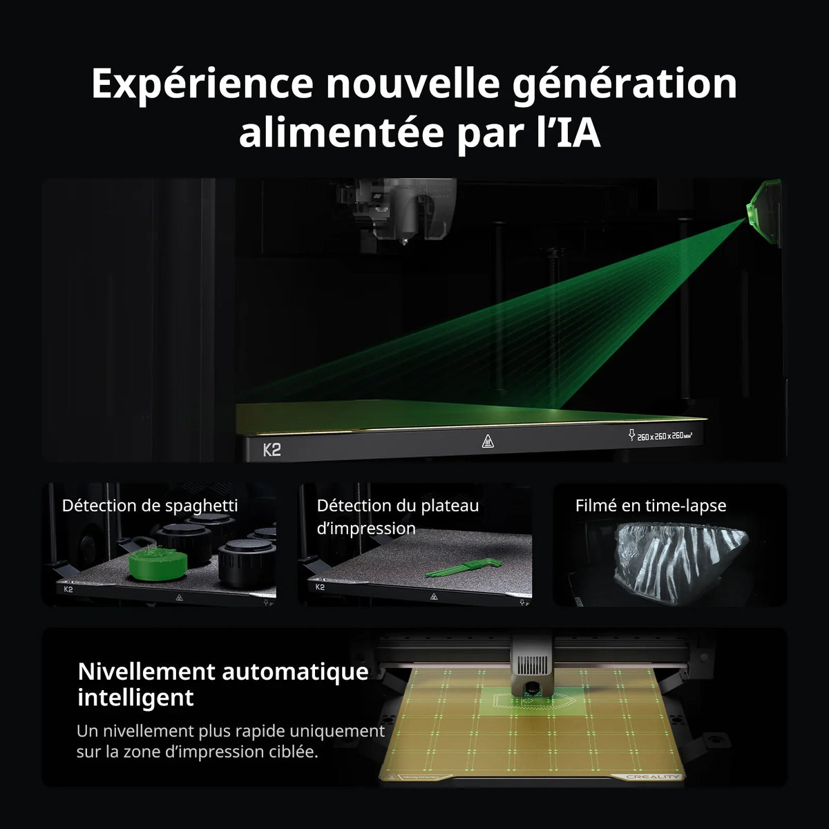 Creality - K2 Combo avec CFS - Imprimante 3D FDM Multi-Couleurs