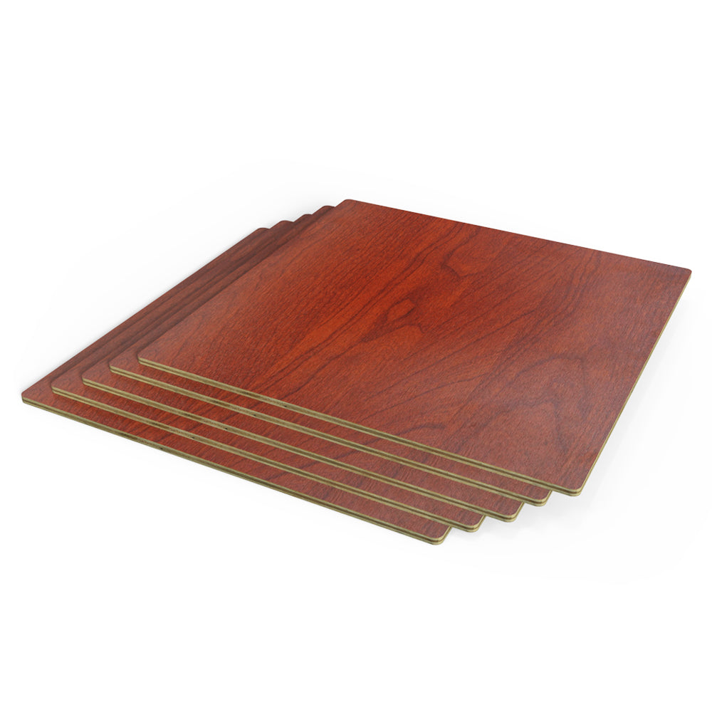 Creality - 10 Plaques de Contreplaqué Mélaminé Palissandre (Rosewood Plywood Sheets) - 30 x 30 cm - 3 mm