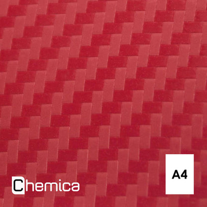 Chemica - Carbon - Rouge (Red) - Feuille 30 cm x 20 cm