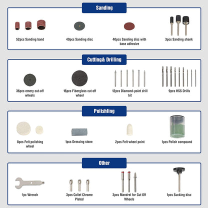Workpro - Accessoires pour Perceuse-Meuleuse de précision