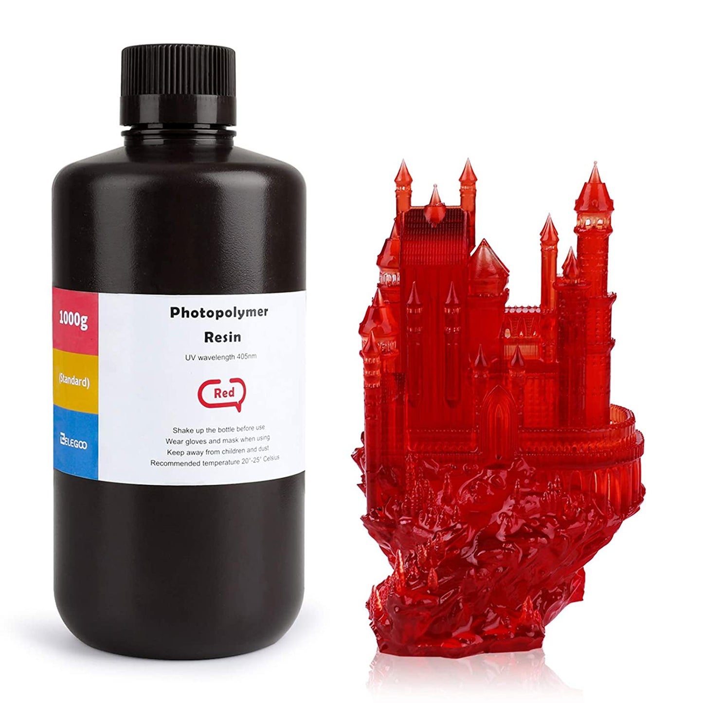 Pack ELEGOO - 6x Résine UV ABS-Like - Rouge (Red) - 1 kg