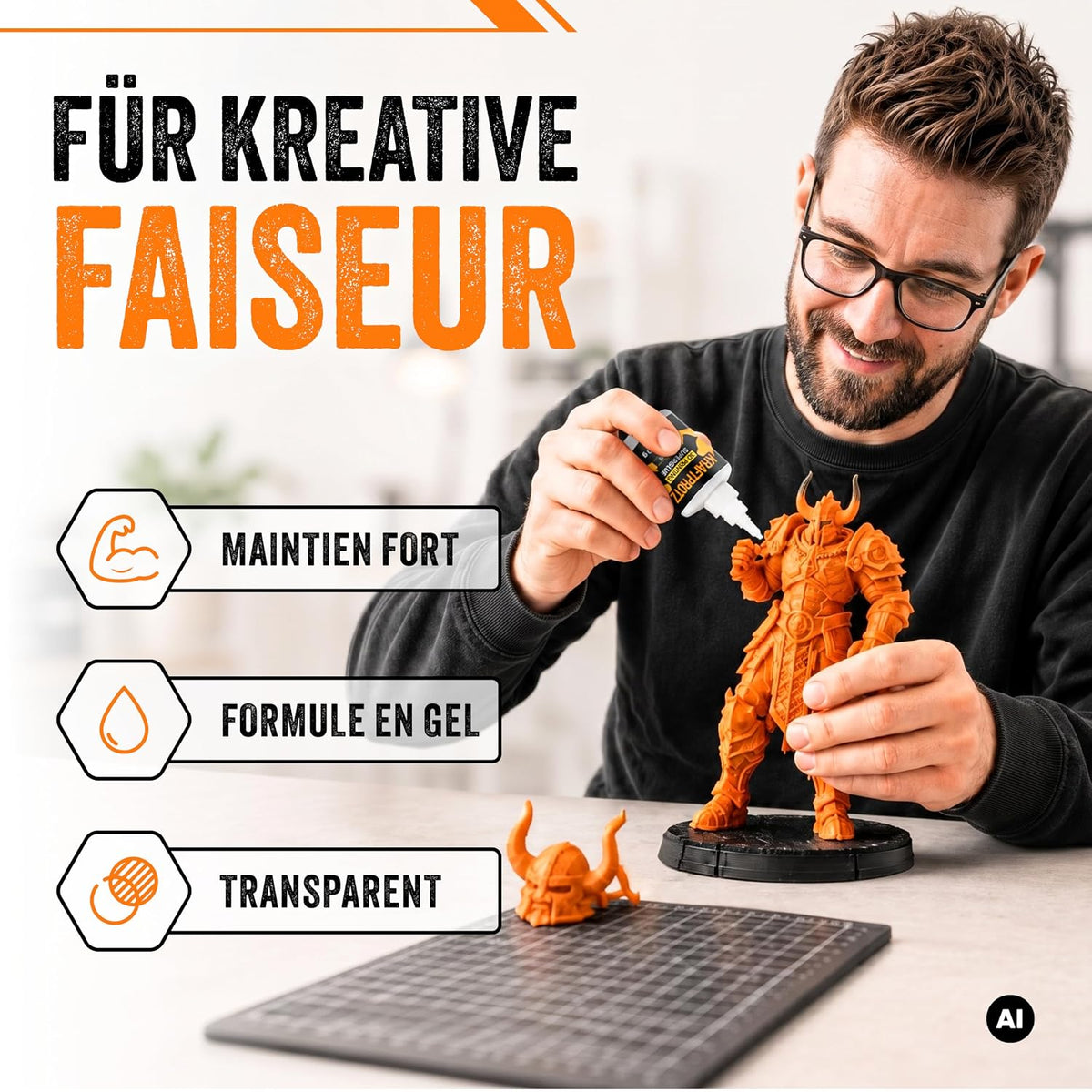 Kraftprotz - Superglue - Fluide épais - 50g