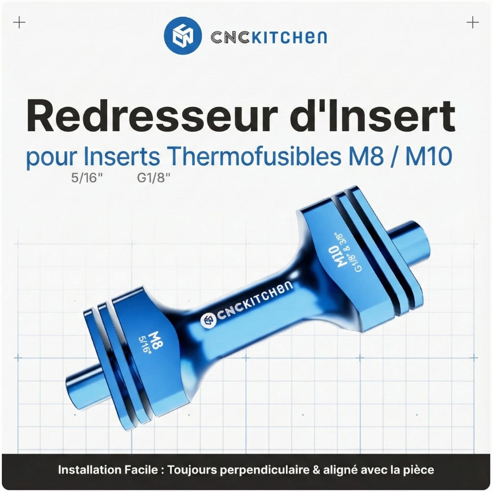 CNC Kitchen - Outil d’Insertion pour Inserts Filetés (Insert straightener) - M8/M10