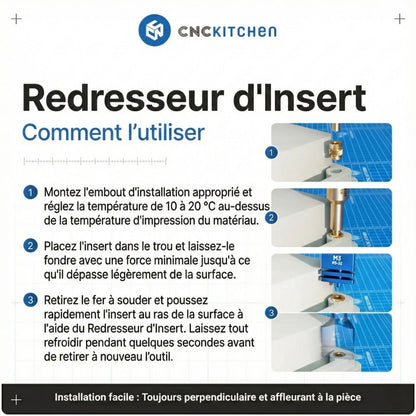 CNC Kitchen - Outil d’Insertion pour Inserts Filetés (Insert straightener) - M2/M2,5