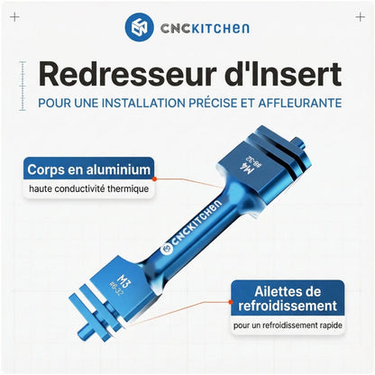 CNC Kitchen - Outil d’Insertion pour Inserts Filetés (Insert straightener) - M3/M4