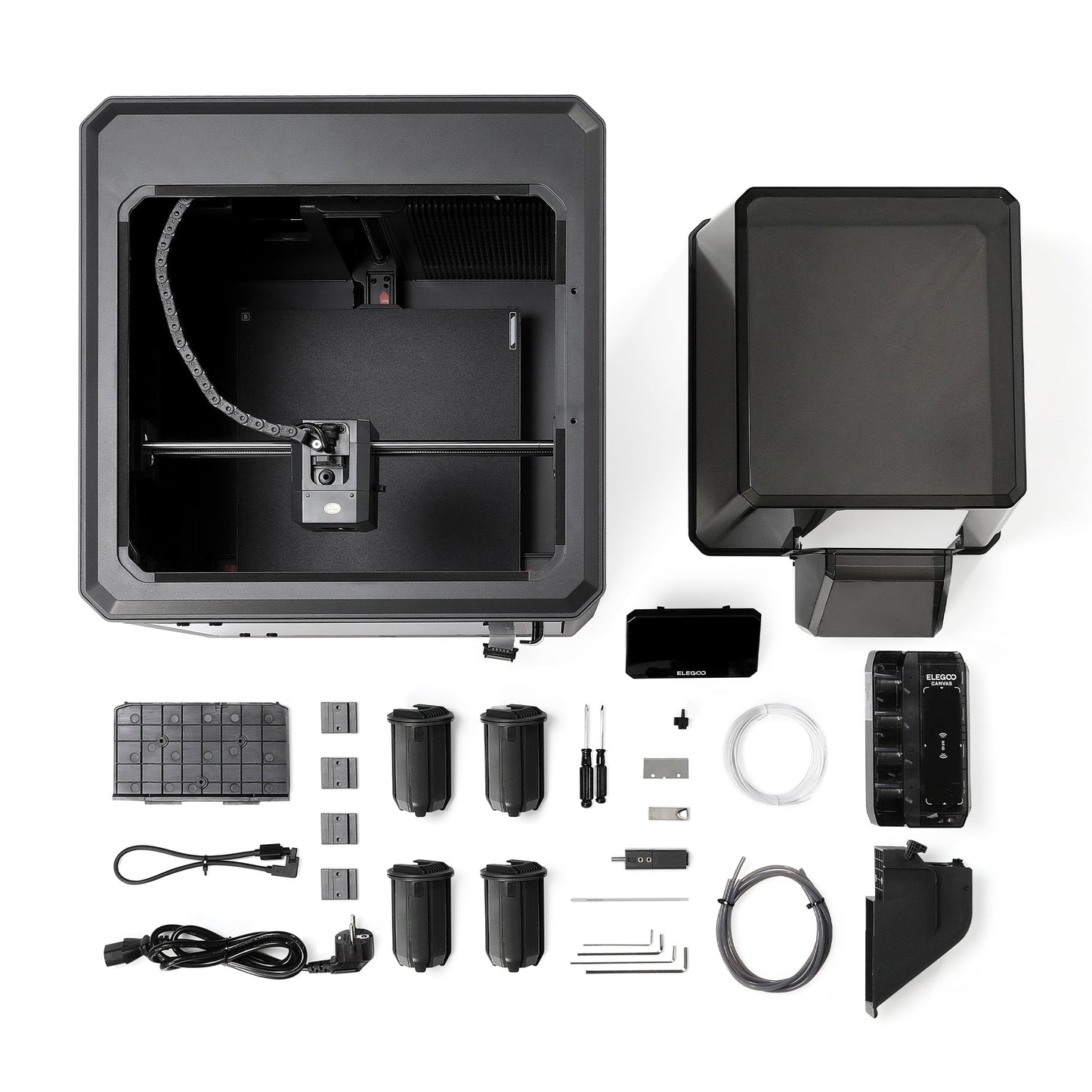 Elegoo - Starter Pack Centauri Carbon 2 Combo - Imprimante 3D avec Multicolore CC2 + CANVAS