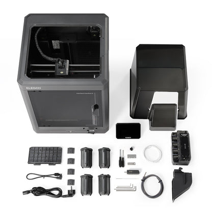 Elegoo - Mini Factory Centauri Carbon 2 Combo - Imprimante 3D avec Multicolore CC2 + CANVAS