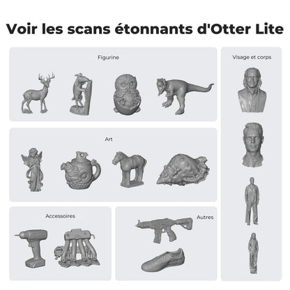 Creality - CR-Scan Otter Lite avec Poignée Lite Bridge - Sans Fil et Illimité