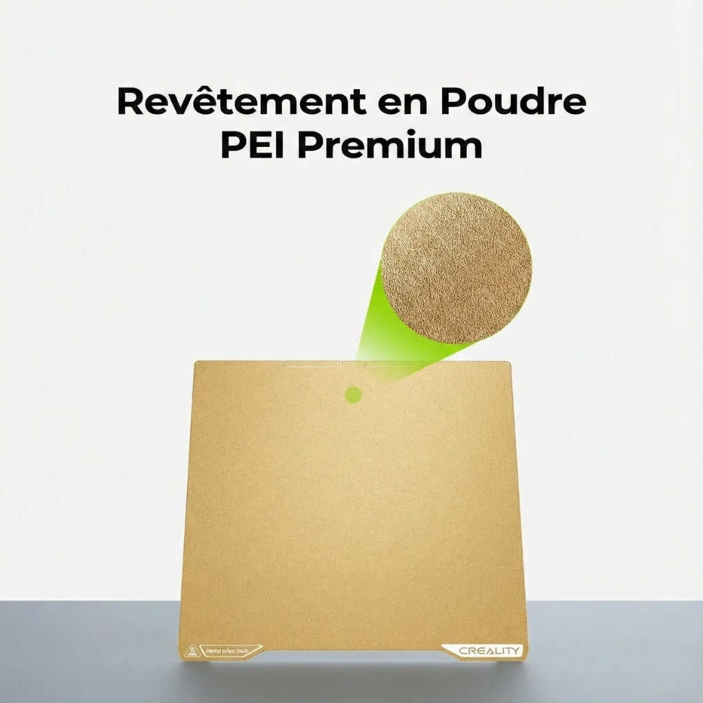 Creality - K2 - Plateau d'impression PEI Double Face Givré