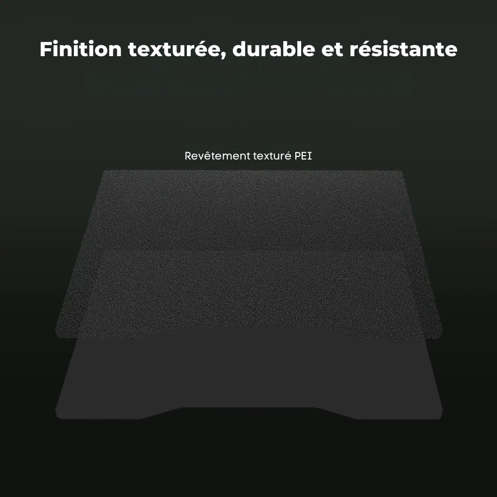Creality Hi - Plateau d’impression PEI Noir Double Face Texturé - 280 x 265 mm