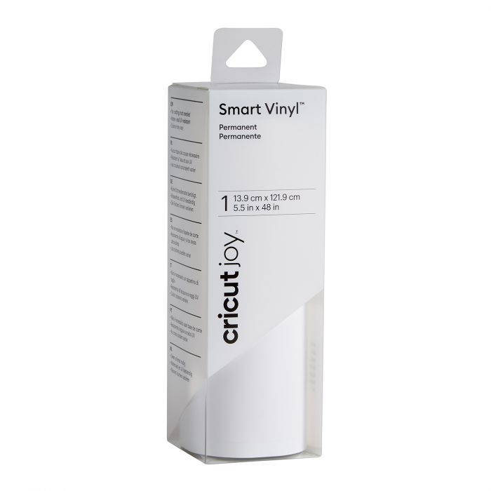 Cricut - Joy - Smart Vinyl - Vinyle Permanent Blanc (14x122 cm)