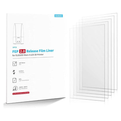 Elegoo - Mars 3/Mars 3 Pro - Films PFA 5 pièces (FEP 2.0)