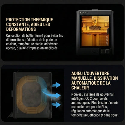 Elegoo - Mini Factory Centauri Carbon 2 Combo - Imprimante 3D avec Multicolore CC2 + CANVAS