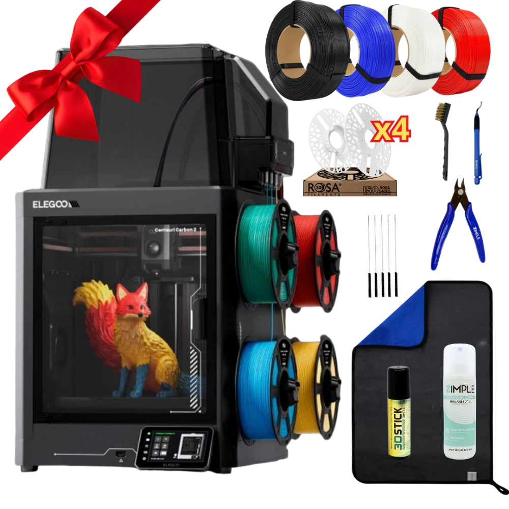 Elegoo - Mega Pack Centauri Carbon 2 Combo - Imprimante 3D avec Multicolore CC2 + CANVAS