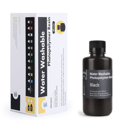 Pack ELEGOO - 12x Résine Water Washable - Noir (Black) - 1 kg