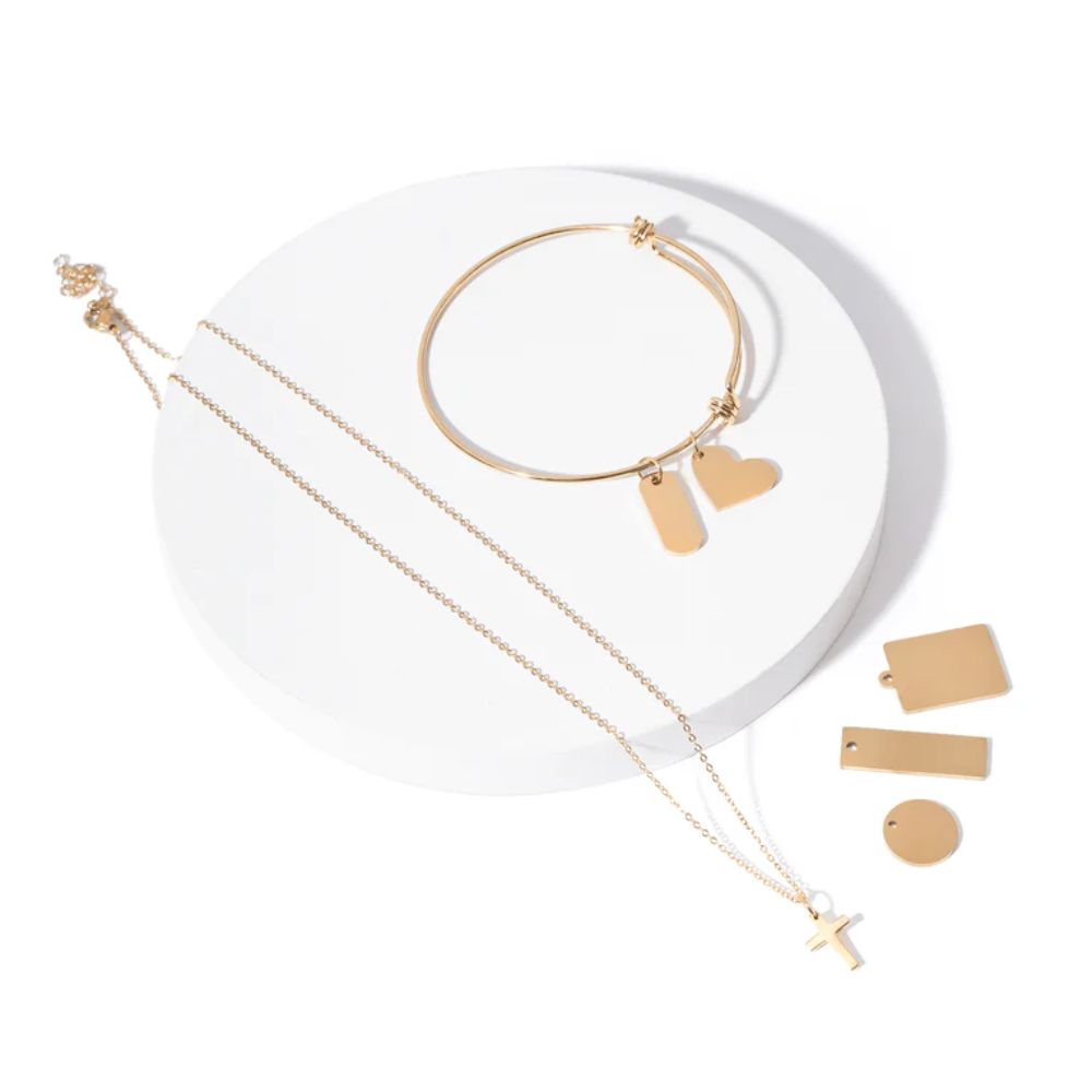 xTool - Ensemble de création de collier et bracelet - Acier inoxydable - Or