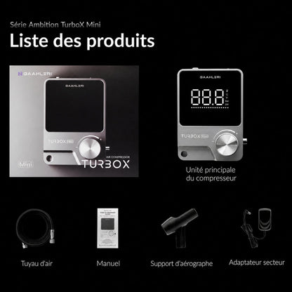 Gaahleri - Turbox Mini - Compresseur d'Air pour Aérographe (Air Compressor)