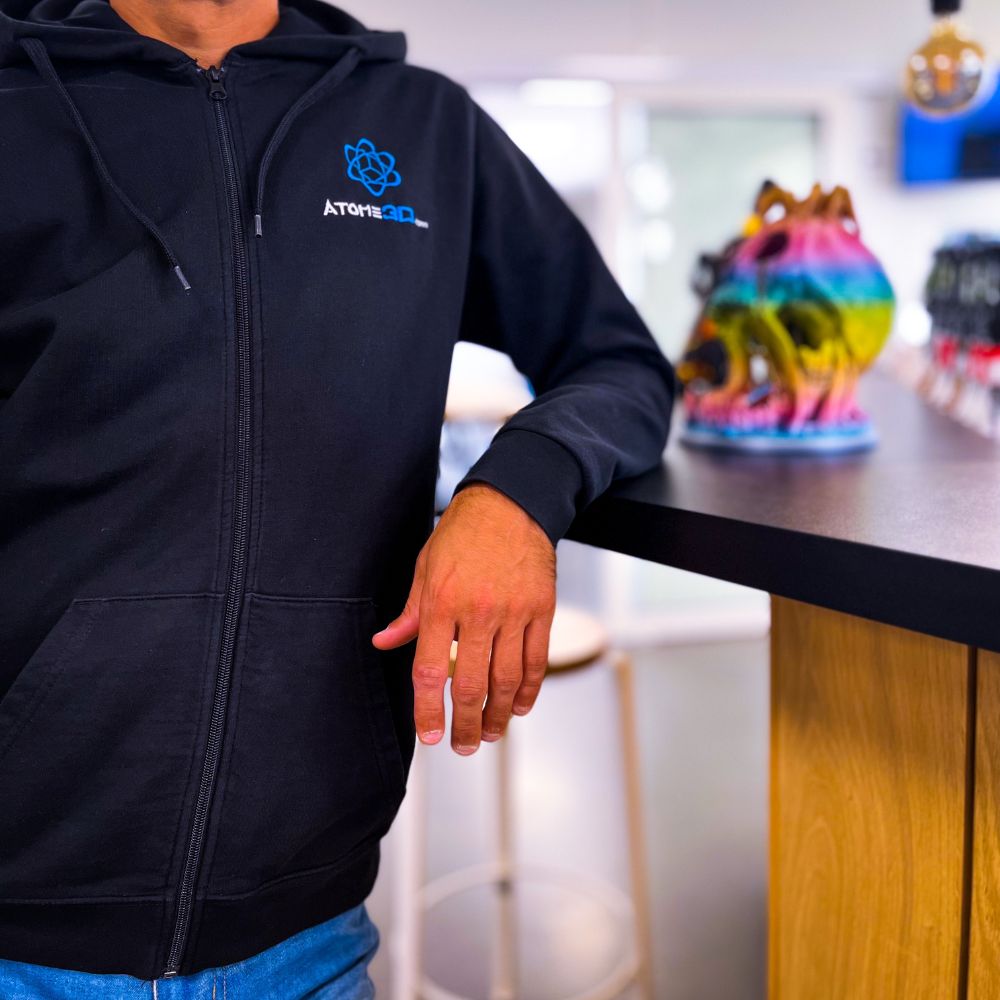Veste zippée à capuche Atome3D - Manches Longues - Unisexe
