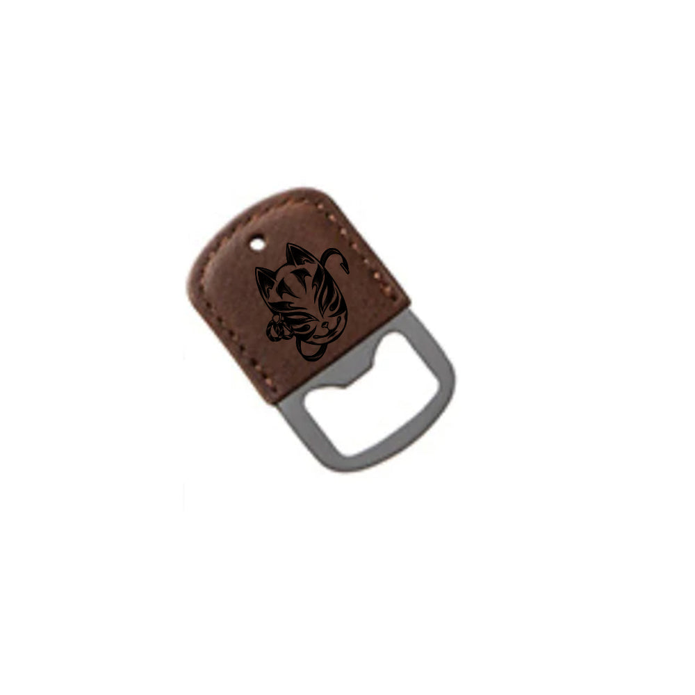 MissKraft - Décapsuleur Cuir - PU - 32 x 52 mm - personnalisé