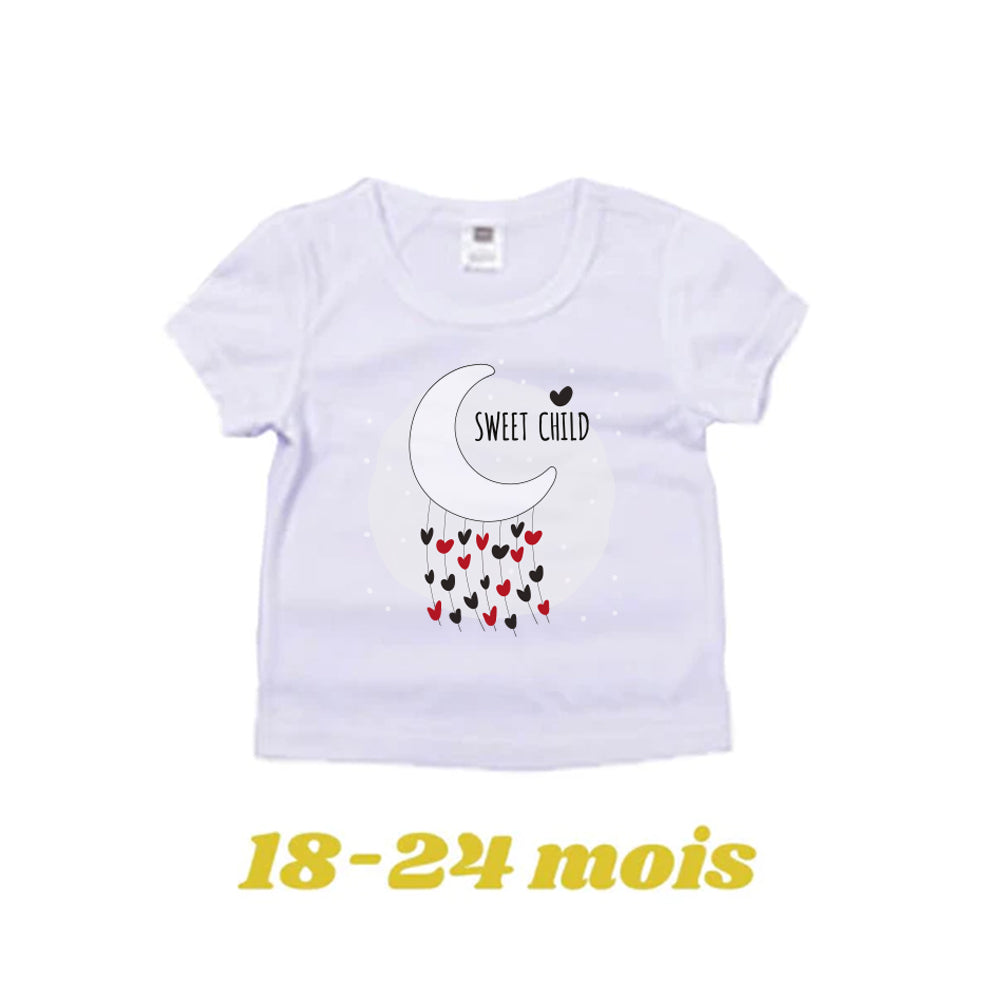 MissKraft - Sublimation - T-shirt Bébé - Blanc - 18/24 mois sublimé