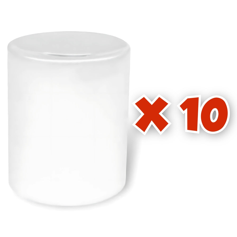 MissKraft - 10 Tirelires pour Sublimation en Céramique - Blanc
