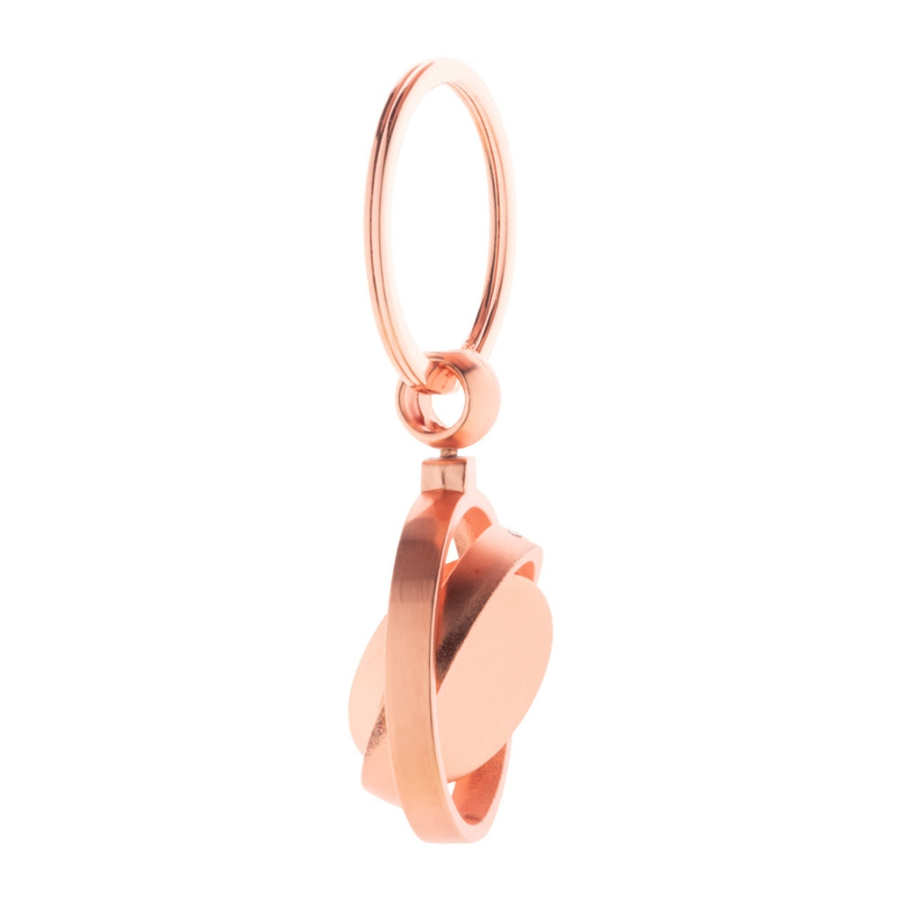 MissKraft - 5 Porte Clés à graver en métal Spinitus Rond - Rose