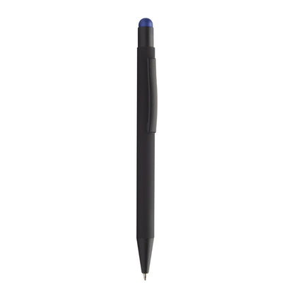 MissKraft -  5 Stylos à bille à graver Pearly Noir embout Bleu Foncé